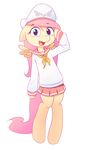  clothing equine female fluttershy_(mlp) friendship_is_magic hoodie_(artist) mammal my_little_pony sailor_uniform salute skirt solo wings 