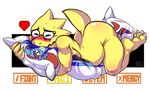  &lt;3 2015 alpha_channel alphys anthro blush body_pillow breasts butt dinosaur eyes_closed eyewear female glasses hindpaw inuki lying masturbation monster on_front orange_scales paws pillow scales scalie simple_background solo sweat transparent_background undertale undyne video_games 