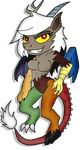  alpha_channel anthro bluewolfavenger chaos discord_(mlp) draconequus equine eris featureless_breasts female friendship_is_magic grin hand_on_hip horse hybrid mammal my_little_pony pony queen red_eyes royalty simple_background smile solo teeth transparent_background yellow_sclera 