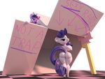 2015 3d_(artwork) alpha_channel anthro anthrofied big_breasts big_butt blue_eyes blue_hair box breasts butt cgi digital_media_(artwork) english_text equine female friendship_is_magic hair hooves horn horse looking_at_viewer looking_back makeup mammal my_little_pony nude pink_skin pony purple_hair rarity_(mlp) sparkbox standing text thick_thighs trap twilight_sparkle_(mlp) unicorn wide_hips 
