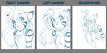  ahoge anthro blush breasts challenge challenge_accepted chest_tuft cute fail feline female flora_(twokinds) fur hair happy keidran long_hair looking_at_viewer mammal simple_background sketch small_breasts smile solo stripes tiger tom_fischbach tuft twokinds white_background 