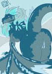  2015 anthro auroth_the_winter_wyvern bear-box_doodletimes bent_over berox big_breasts blue_eyes breasts butt dota dota_2 female grey_hair hair looking_back nude presenting pussy raised_tail scalie smile solo voluptuous wide_hips wings wyvern 
