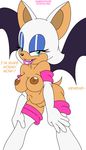  2015 anthro areola bat big_breasts breasts english_text erect_nipples exwolf85 female habbodude mammal mostly_nude nipples pussy rouge_the_bat smile solo sonic_(series) text 