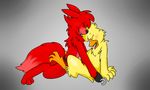  avian bird blush canine chica_(fnaf) chicken duo five_nights_at_freddy&#039;s fox foxy_(fnaf) happy hook mammal simple_background teeth tongue video_games 