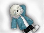 bone clothing jacket kjponymlp(kjhiravary) sans_(undertale) shorts skeleton slippers snow solo undertale video_games 