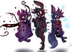  bear canine caramelcraze five_nights_at_freddy&#039;s fox glowing glowing_eyes lagomorph male mammal rabbit shadow_bonnie_(fnaf) shadow_freddy_(fnaf) video_games 