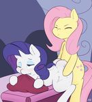  2015 blue_eyes butt cutie_mark dickgirl duo equine eyes_closed eyeshadow female feral fluttershy_(mlp) friendship_is_magic hair hi_res horn horse inside intersex long_hair lying makeup mammal my_little_pony on_front one_eye_closed pink_hair pony purple_hair rarity_(mlp) thrusting unicorn zoarity 