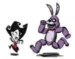  alpha_channel bonnie_(fnaf) don&#039;t_starve duo five_nights_at_freddy&#039;s human lagomorph mammal rabbit running scared video_games wilson_(don&#039;t_starve) 