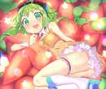  :o bad_id bad_pixiv_id bare_shoulders blush boots buttons carrot_pillow collar covered_navel frilled_skirt frills garters gem goggles goggles_on_head green_eyes green_hair gumi jewelry kinokoko-kino knee_boots lying nose_blush on_side open_mouth orange_skirt pleated_skirt ruby_(stone) short_hair short_hair_with_long_locks sidelocks skirt solo star vocaloid white_footwear wrist_cuffs 