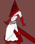  abs absurdres blood helmet highres male_focus monster pyramid_head shirtless silent_hill silent_hill_2 solo sword weapon 