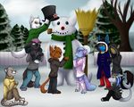  2014 anthro bovine canine cattle clothed clothing cub feline female fish fur group horn leopard lucario male mammal marine mintchip nintendo open_mouth pok&eacute;mon shark smile snow_leopard video_games wolf young 