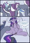  2015 animal_genitalia blue_eyes comic cutie_mark english_text equine eyeshadow female friendship_is_magic fur hair horn horse horsecock kanashiipanda long_hair makeup male mammal multicolored_hair my_little_pony nightmare_rarity_(idw) nude open_mouth penis pony purple_hair pussy rarity_(mlp) smile text tongue tongue_out twilight_sparkle_(mlp) two_tone_hair unicorn winged_unicorn wings 