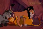  balls barbs claws clenched_teeth disney duo_focus erection feline forced grope group hyena lion lying male male/male mammal mane mcfan naughty_face on_back penis precum precum_string quadruped scar_(the_lion_king) sheath side_view simba straddling teeth the_lion_king 