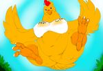  avian belly bird breasts chicken chubby claws feet female heartman98 navel obese overweight solo wide_hips wings 