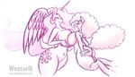  2015 anthro anthrofied asymmetrical_docking big_breasts breasts cutie_mark duo earth_pony equine eyes_closed feathered_wings feathers female female/female friendship_is_magic hair horn horse huge_breasts long_hair mammal my_little_pony navel nude open_mouth pinkie_pie_(mlp) pony princess_celestia_(mlp) smile weasselk winged_unicorn wings 