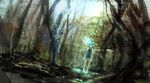  bad_id bad_pixiv_id cirno forest lm7_(op-center) melting nature solo touhou 