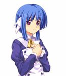  bad_id bad_pixiv_id blue_hair ilfa purple_eyes robot_ears shibasaki_shouji short_hair smile solo to_heart_2 