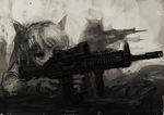  animal_ears bad_id bad_pixiv_id copyright_request gun lm7_(op-center) monochrome rifle sepia solo weapon 