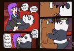  bear bowserboy101 comic fantasizing female grizzly_(character) grizzly_bear human kissing male male/female male/male mammal panda panda_(character) we_bare_bears 