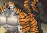  abs anal canine captainjohkid colored feline flakjacket0204 male male/male mammal muscular nude pecs tiger wolf 