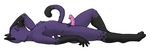  black_fur butt cat dangernoodledraws eyes_closed feline fur invalid_background invalid_tag lying mammal penis pink_nose purple_fur 