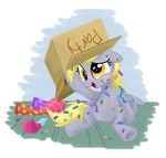  2015 box confetti derp_eyes derpy_hooves_(mlp) equine female friendship_is_magic mammal my_little_pony pegasus sketchyjackie solo wings 