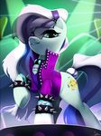  2015 blue_eyes clothing collar coloratura_(mlp) cutie_mark equine female friendship_is_magic hair horse imalou mammal my_little_pony pony portrait shiny solo sparkles spiked_bracelets white_hair 