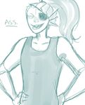  clothing english_text female fish marine open_mouth simple_background sketch solo tagme text undertale undyne video_games white_background 