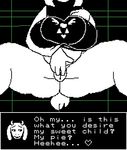  &lt;3 animated anthro big_breasts breasts caprine clothing dialogue english_text female fur goat horn long_ears mammal masturbation pussy pussy_juice solo somescrub spread_legs spread_pussy spreading text toriel undertale video_games white_fur 