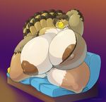  anthro avian big_breasts bird breasts clothing female huge_breasts hyper hyper_breasts nipples obese overweight pussy solo turkey vdisco wide_hips 