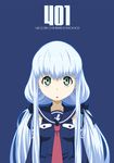  alternate_hairstyle aoki_hagane_no_arpeggio blue_hair detached_sleeves engrish green_eyes iona kamo_3 long_hair low_twintails necktie ranguage sailor solo twintails 