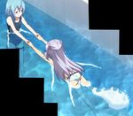  gakusen_toshi_asterisk highres multiple_girls pool sasamiya_saya screencap swimming toudou_kirin 