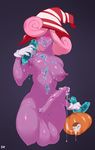  balls big_balls big_breasts big_penis blush breasts clothing cum curly_hair dickgirl dildo erect_nipples erection foreskin full-package_futanari futanari gloves hair hat huge_testicles intersex jack_o&#039;_lantern mario_bros newhalf nintendo nipples not_furry nude paper_mario penis pink_hair pumpkin purple_skin r4 sex_toy solo super_mario_bros. testicles uncut video_games vivian 