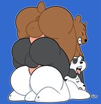  2015 anal anal_penetration backsack balls bear blush butt cartoon_network digital_media_(artwork) eyes_closed fanface from_behind grizzly_(character) grizzly_bear group group_sex ice_bear male male/male mammal nude panda panda_(character) penetration penis polar_bear sex threesome tongue tongue_out train_position we_bare_bears 