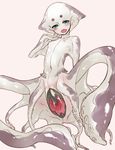  beak breasts cephalopod female green_eyes looking_at_viewer marine nipples norasuko pussy small_breasts solo squid tentacles vagina_dentata 