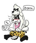  anthro blush bowserboy101 bulge canine dog dogamy doggo duo erection erection_under_clothes male male/male mammal undertale video_games 