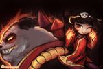  annie bear duo female fire fireworks league_of_legends lumineko mammal panda patreon video_games 