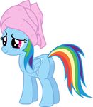  2015 blue_fur butt cute cutie_mark equine female friendship_is_magic fur hair happy horse mammal multicolored_hair my_little_pony pony porygon2z rainbow_dash_(mlp) simple_background smile solo towel wings 