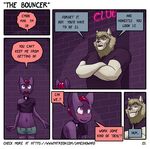  all_the_way_through anthro cat comic cum cum_from_mouth cum_in_mouth cum_inside feline james_howard lion male male/male mammal penis size_difference 