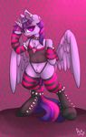  boots clothing collar crotchless_panties ear_piercing equine feral footwear friendship_is_magic horn horse legwear mammal my_little_pony necklace panties piercing poisindoodles pony pussy solo spiked_collar stockings tiara twilight_sparkle_(mlp) underwear winged_unicorn wings 