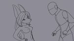  ambiguous_gender animated attack breasts canine clothing female fenfen_maria_esteban fennec feretta fox mammal punch simple_background sketch smirk tale_of_tails torn_clothing wedgie 
