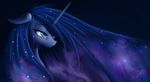  2015 blue_eyes blue_hair blue_theme equine female friendship_is_magic hair horn mammal my_little_pony portrait princess_luna_(mlp) solo sparkles winged_unicorn wings zigword 