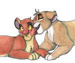  affection blue_eyes blush crush cub disney feline female licking lion mammal the_lion_guard the_lion_king tiifu tongue tongue_out young zuri_(tlg) 