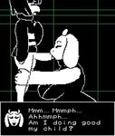  2015 animated anthro balls big_breasts boss_monster breasts caprine duo erection fellatio female huge_breasts low_res male mammal mature_female oral penis protagonist_(undertale) sex somescrub toriel undertale video_games 