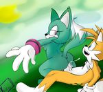 2015 anthro breasts butt canine cum female fur koro_kizama male male/female mammal miles_prower nipples nude open_mouth penis pussy sex simple_background smile sonar_the_fennec sonic_(series) video_games 