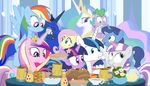  2015 dm29 equine family female fluttershy_(mlp) food friendship_is_magic group hair horn male mammal multicolored_hair my_little_pony night_light_(mlp) pegasus pie princess_cadance_(mlp) princess_celestia_(mlp) princess_luna_(mlp) rainbow_dash_(mlp) rainbow_hair shining_armor_(mlp) spike_(mlp) twilight_sparkle_(mlp) twilight_velvet_(mlp) unicorn winged_unicorn wings 