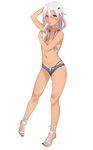  :o breasts cleavage drawfag food gradient_hair guilty_crown long_hair multicolored_hair nail_polish navel no_bra open_fly popsicle red_eyes sandals short_shorts shorts small_breasts solo source_request tan tanline thong unzipped yuzuriha_inori 