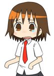  bad_id bad_pixiv_id brown_eyes brown_hair crying highres jimtugy kill_me_baby necktie oribe_yasuna school_uniform short_hair simple_background solo upper_body white_background 