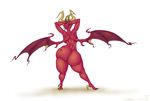 2015 big_butt butt demon female horn huge_butt kiss_mark nude solo succubus unknown_artist wings 