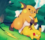  all_fours anal anal_penetration balls biting_lip clenched_teeth doggystyle duo dutch_angle eroborus forest from_behind legendary_pok&eacute;mon level_difference male male/male mammal mew nintendo outside penetration penis pikachu pok&eacute;mon raichu rodent semi-anthro sex sheath size_difference straining tail_grab teeth tree video_games voyeur 